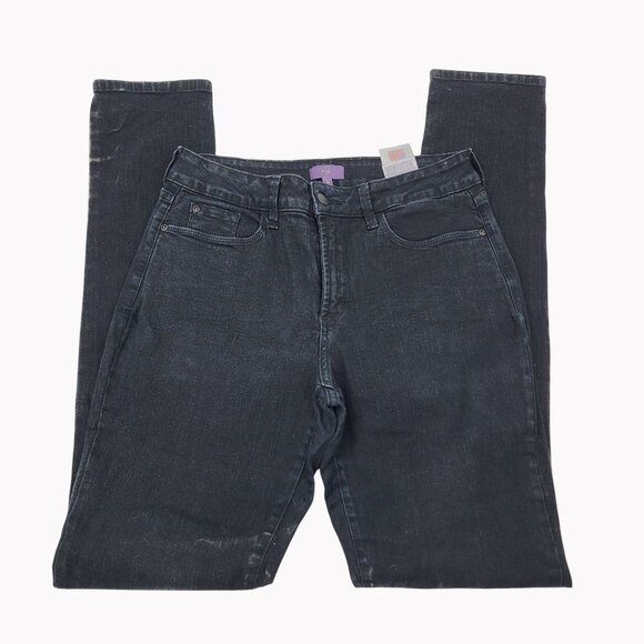 NYDJ Womens Legging Jeans Size 6 Black Denim Excellent condition - Picture 1 of 6